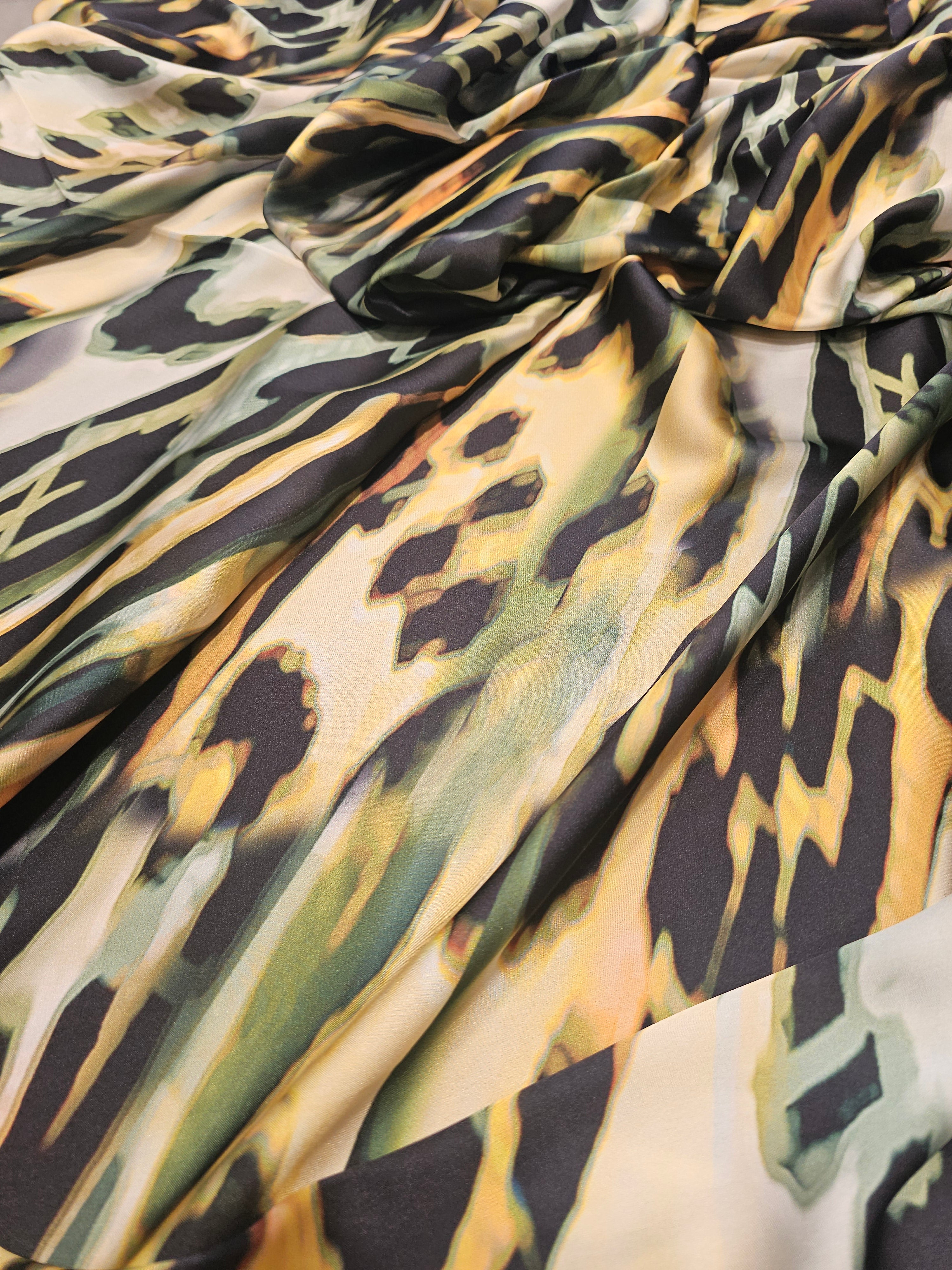 Abstract Patterned Silky Satin #2
