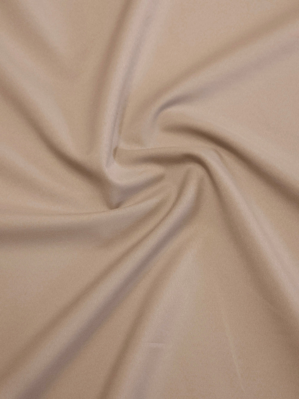 Serap Likra Gabardin Kumaş – düz renk, yüksek dökümlü, Bluz, Gömlek, Pantolon için – Koyu Bej