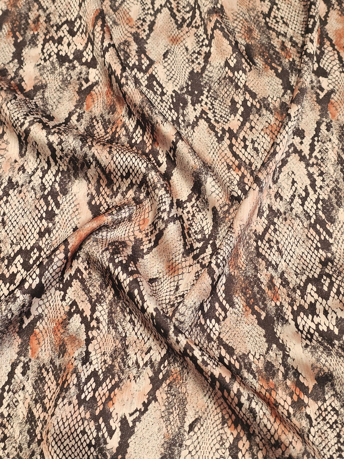Snake Print Silktouch Sateen Fabric