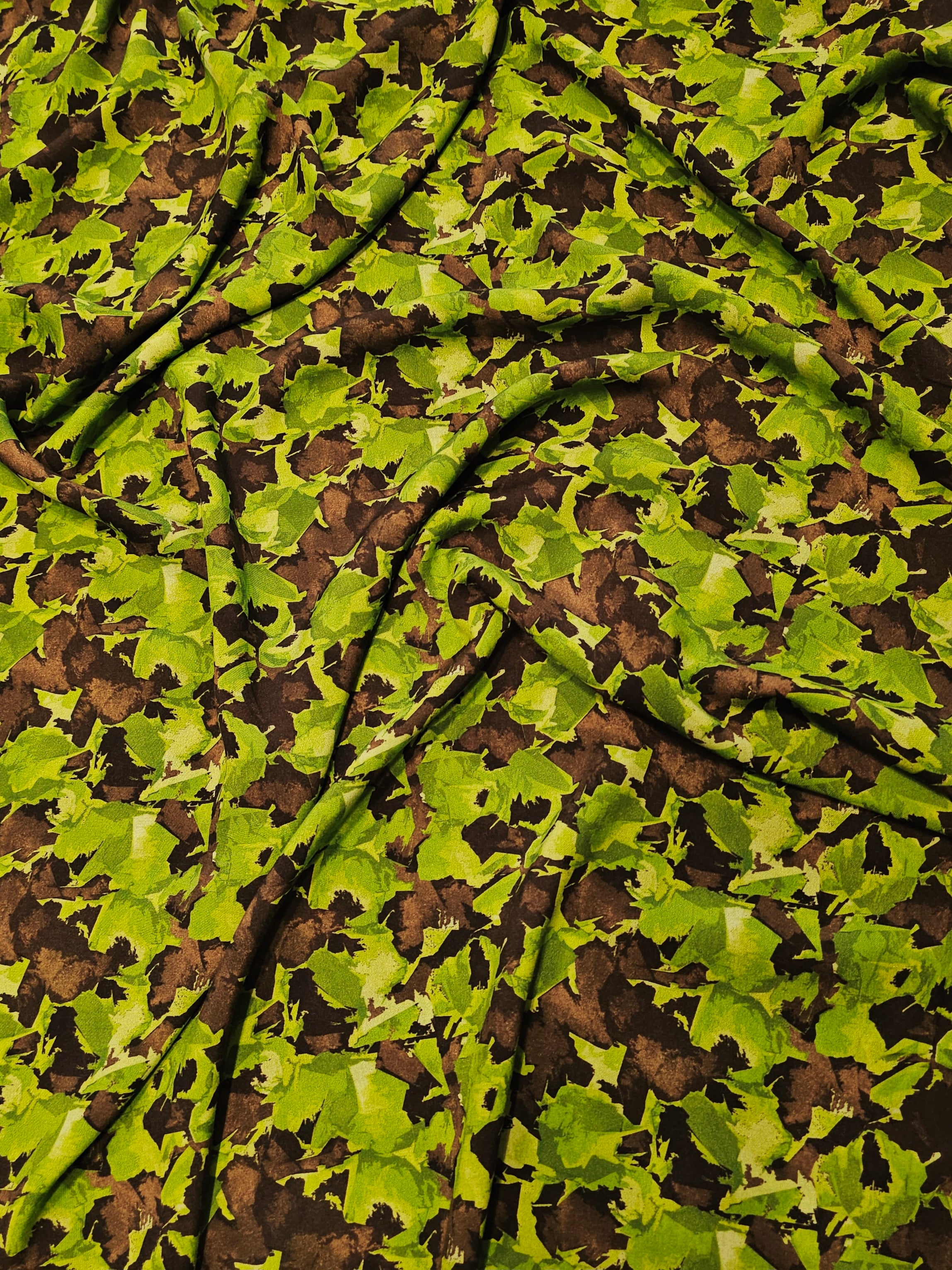 Leaf Patterned Silky Viscose #3