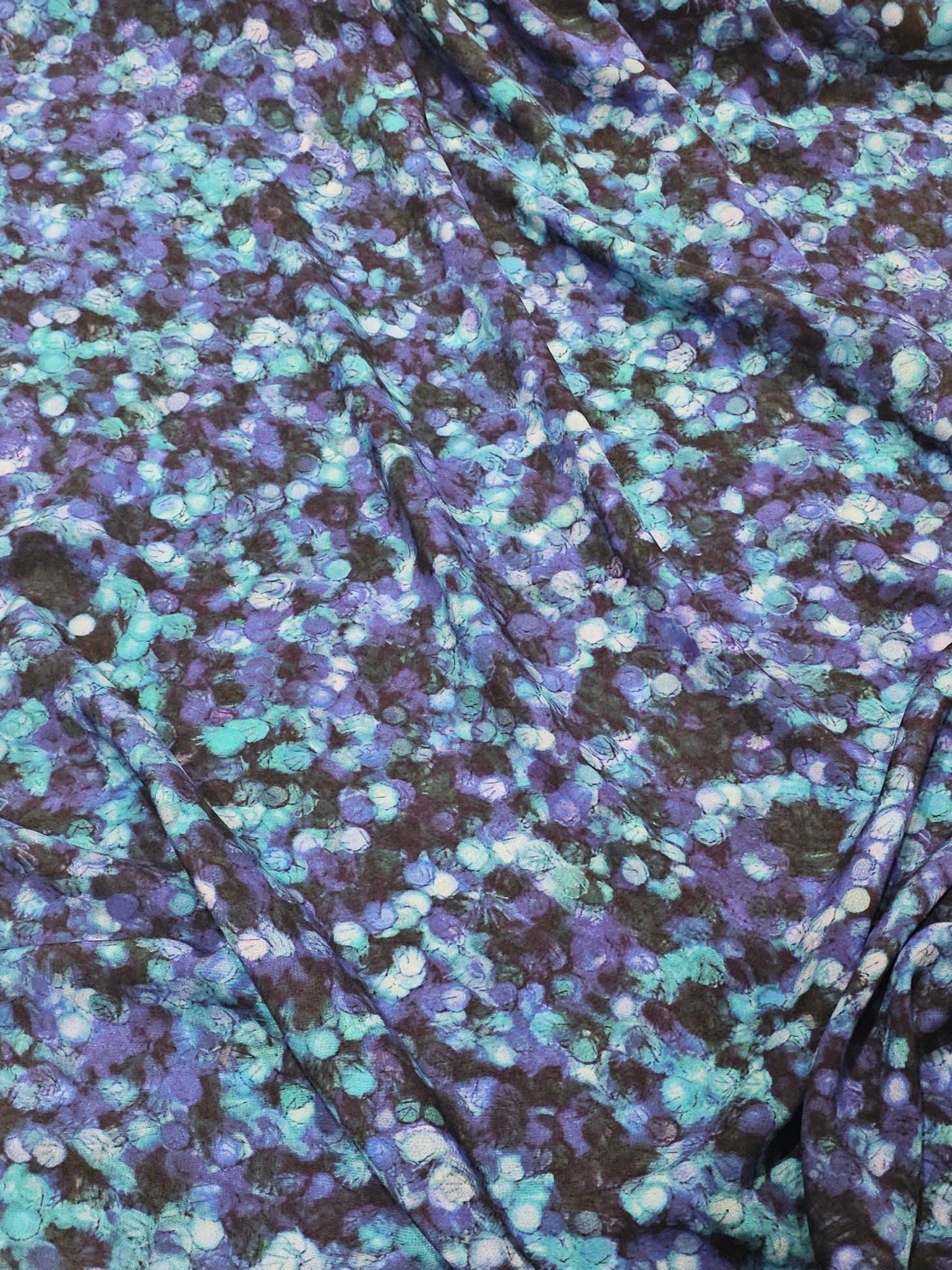 Abstract Dot Patterned Silky Viscose #1