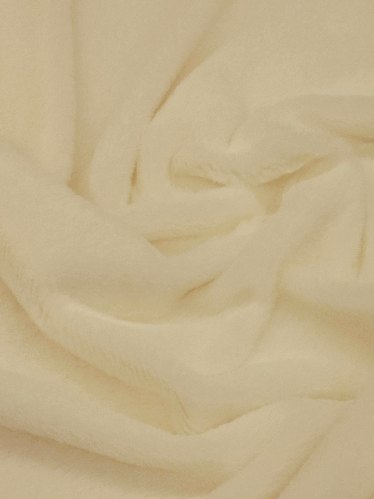 Softy Peluş Kumaş – yüksek dökümlü, Döşemelik, Kostüm, Yastık - Kırlent kılıfı için – Krem