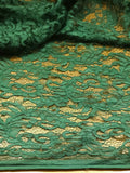 Leaf Shawl Pattern Cordonnet Lace Fabric
