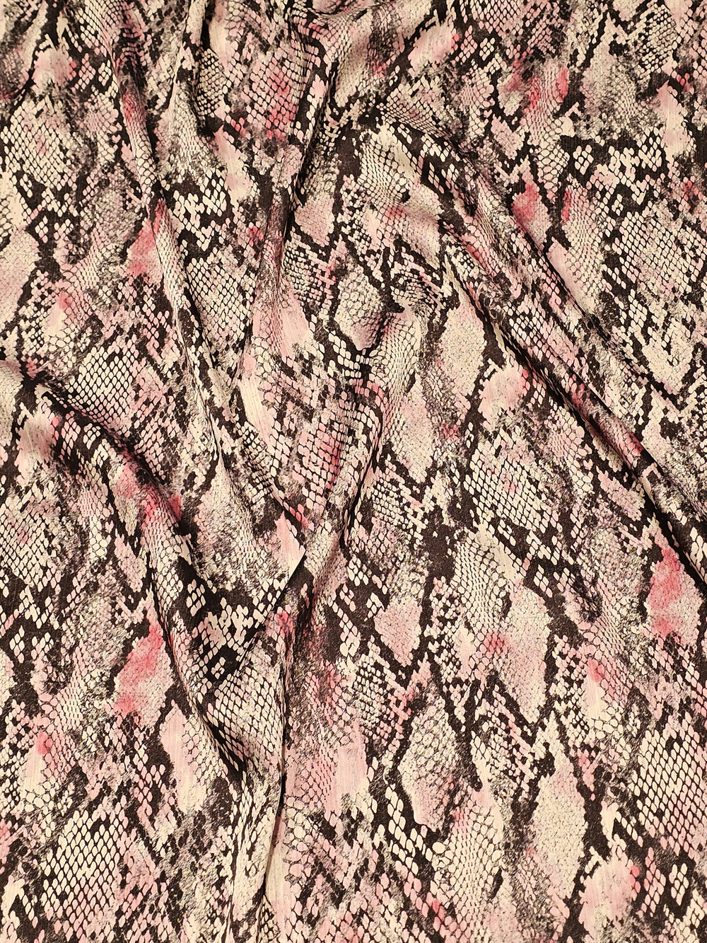 Snake Print Silktouch Sateen Fabric