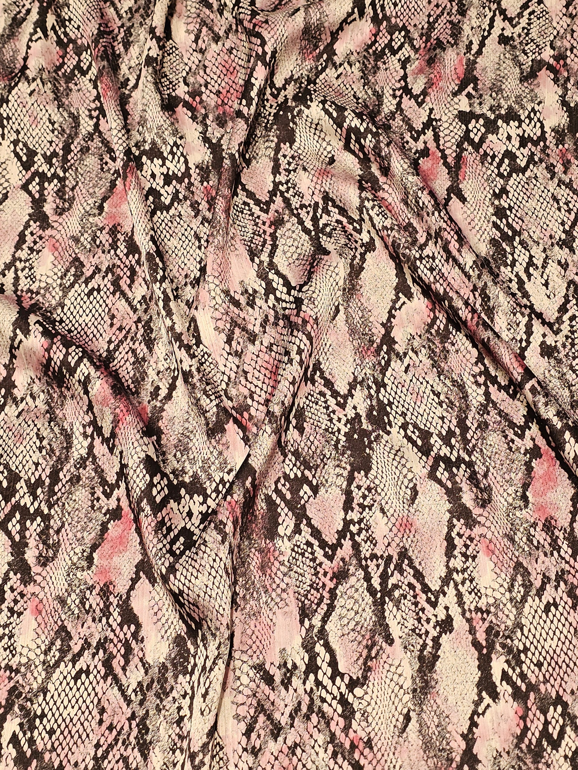 Snake Print Silktouch Sateen Fabric