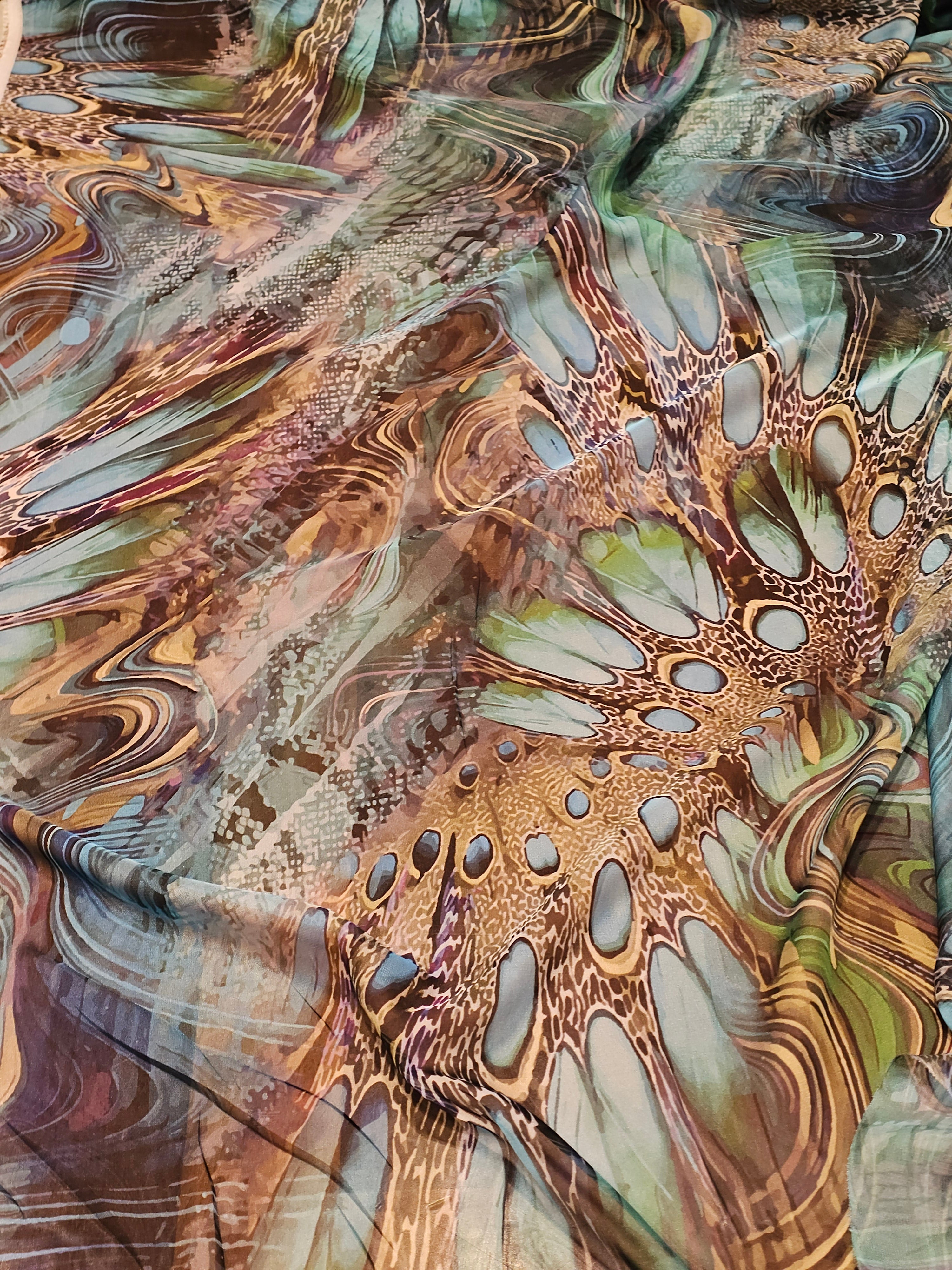 Silky Chiffon with Animal Pattern