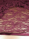 Leaf Shawl Pattern Cordonnet Lace Fabric
