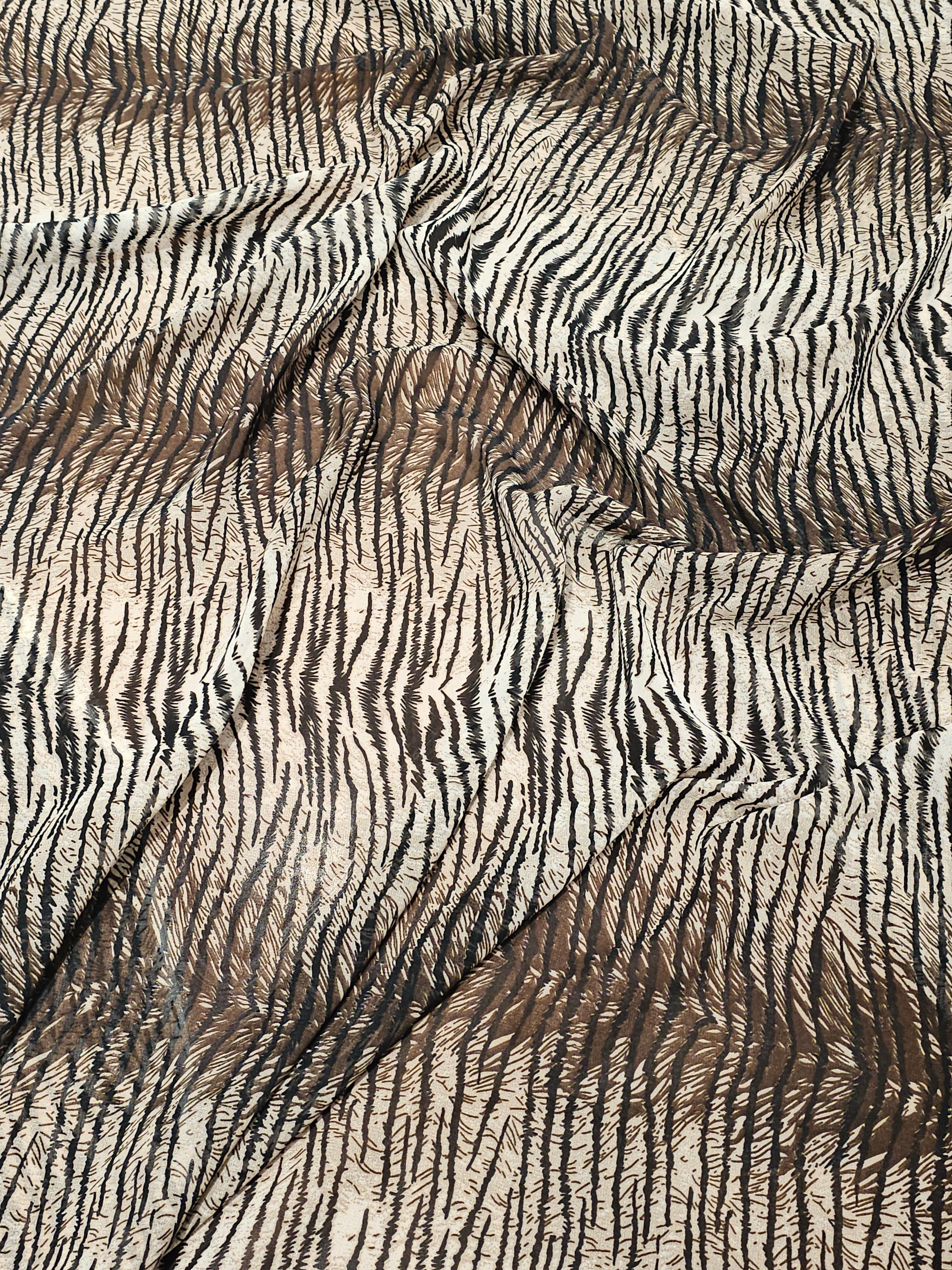 Silky Chiffon with Tiger Pattern