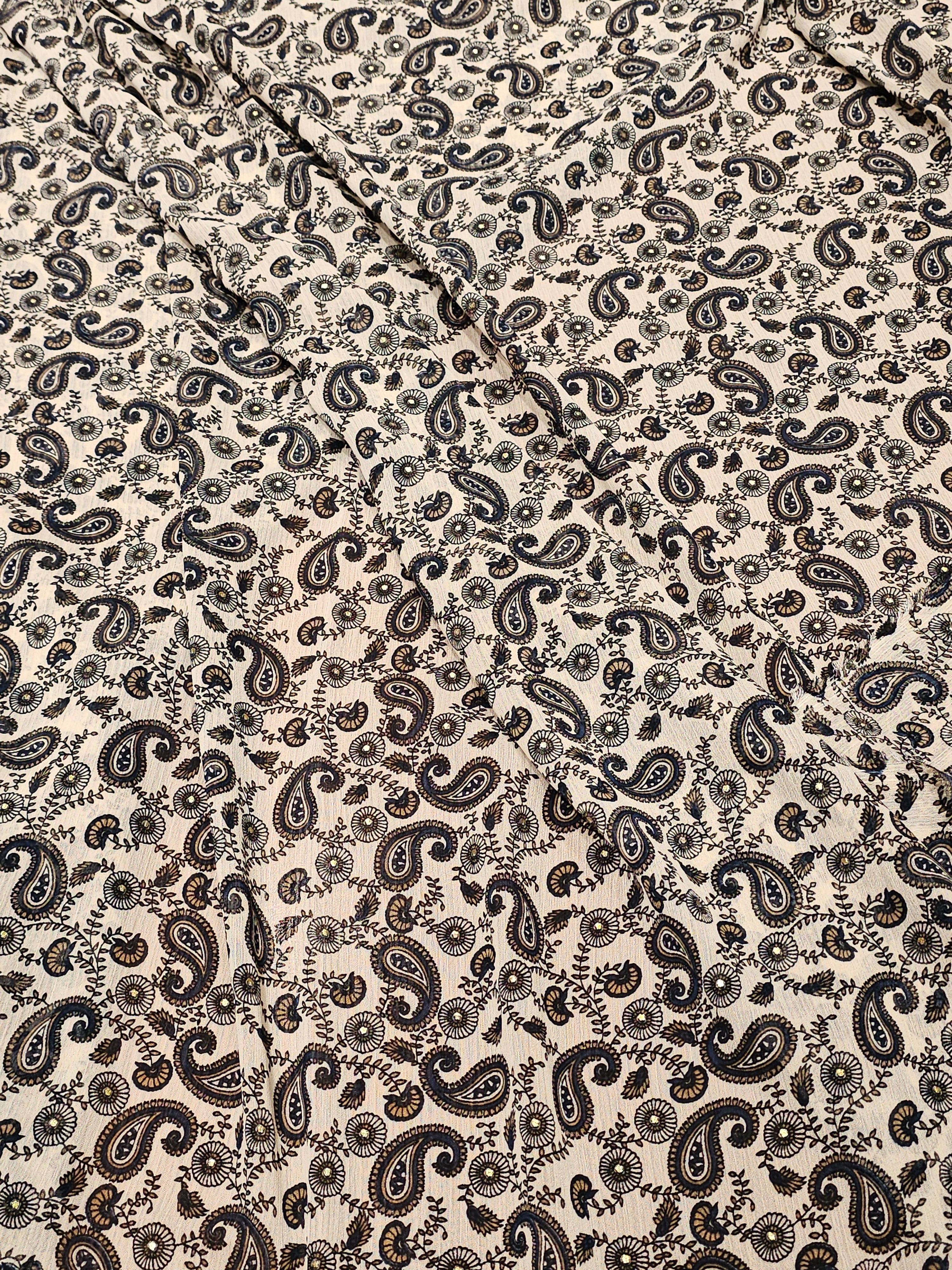 Shawl Patterned Crepe Chiffon