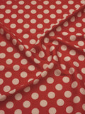 Diagonal Large Polka Dot Silky Satin Fabric