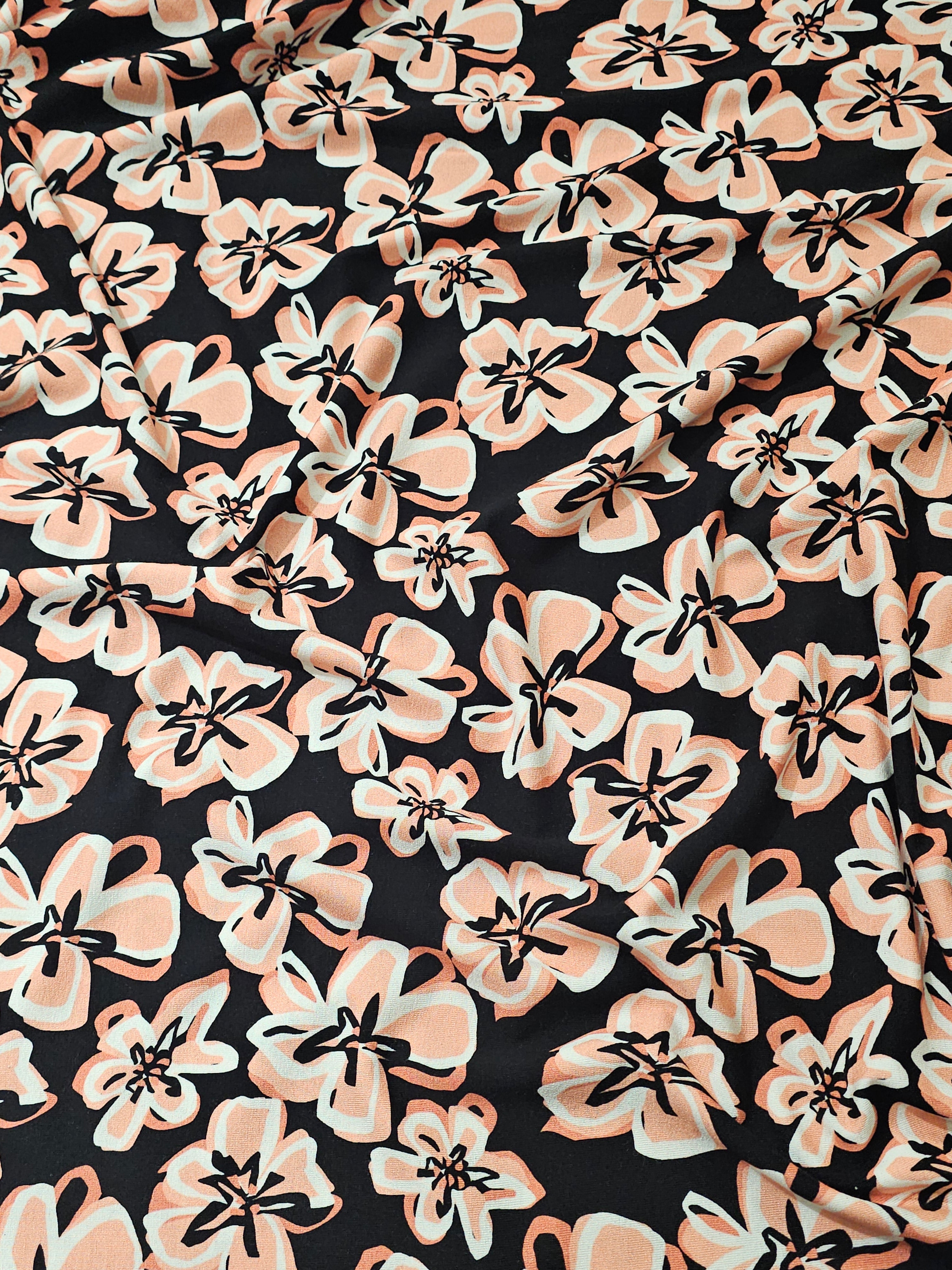Floral Patterned Jersey Fabric