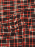 İskoç Küçük Tartan Kumaş-Kırmızı/Lacivert