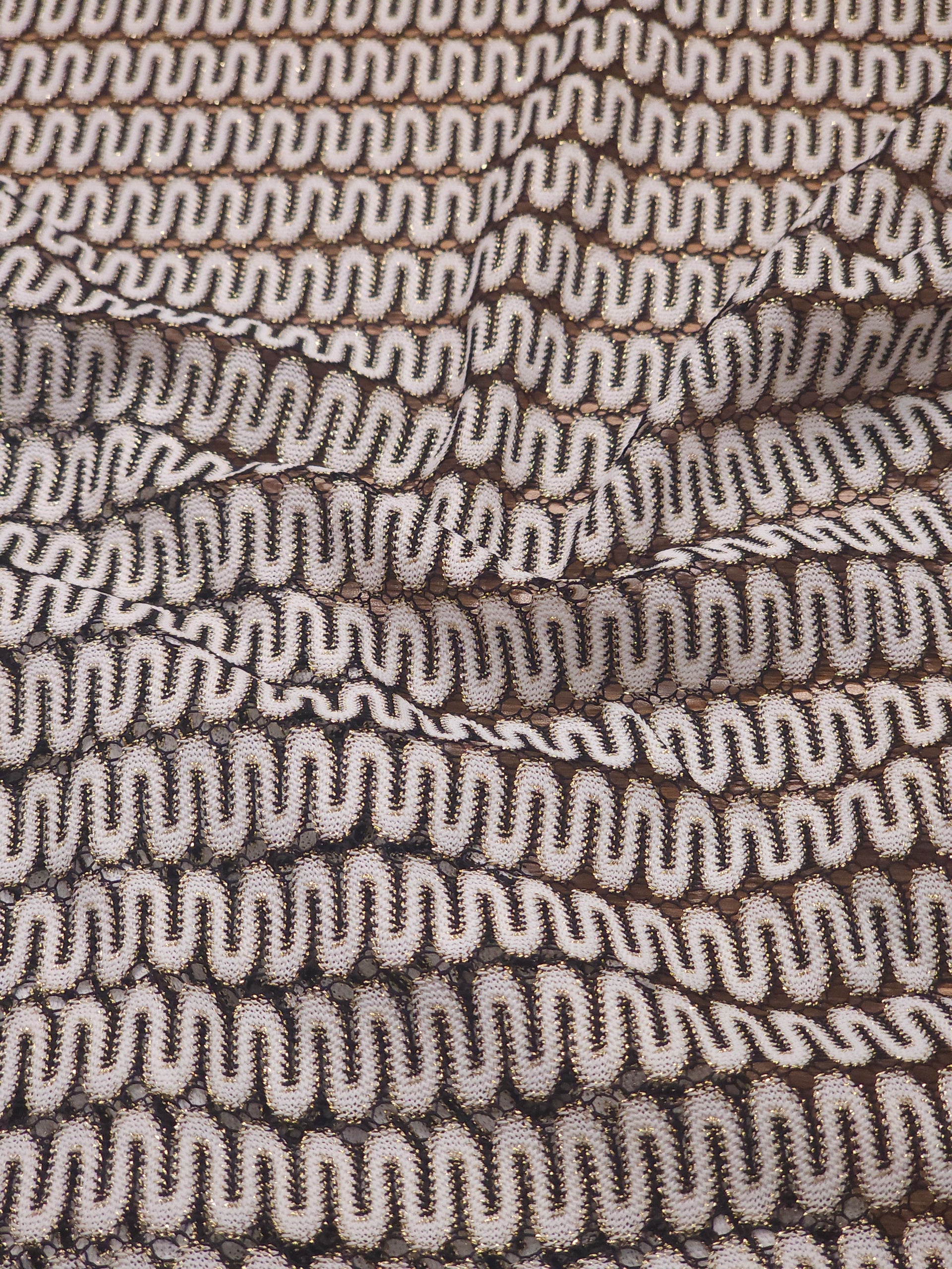 Beyaz Dalga Missoni Örme Kumaş