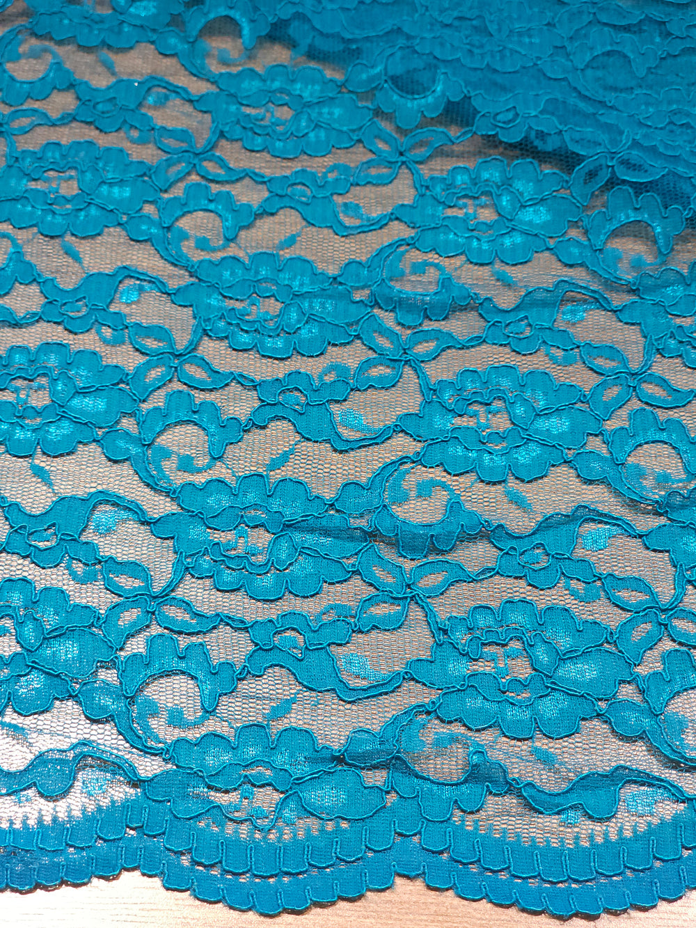 Rose Patterned Corded Lace Fabric