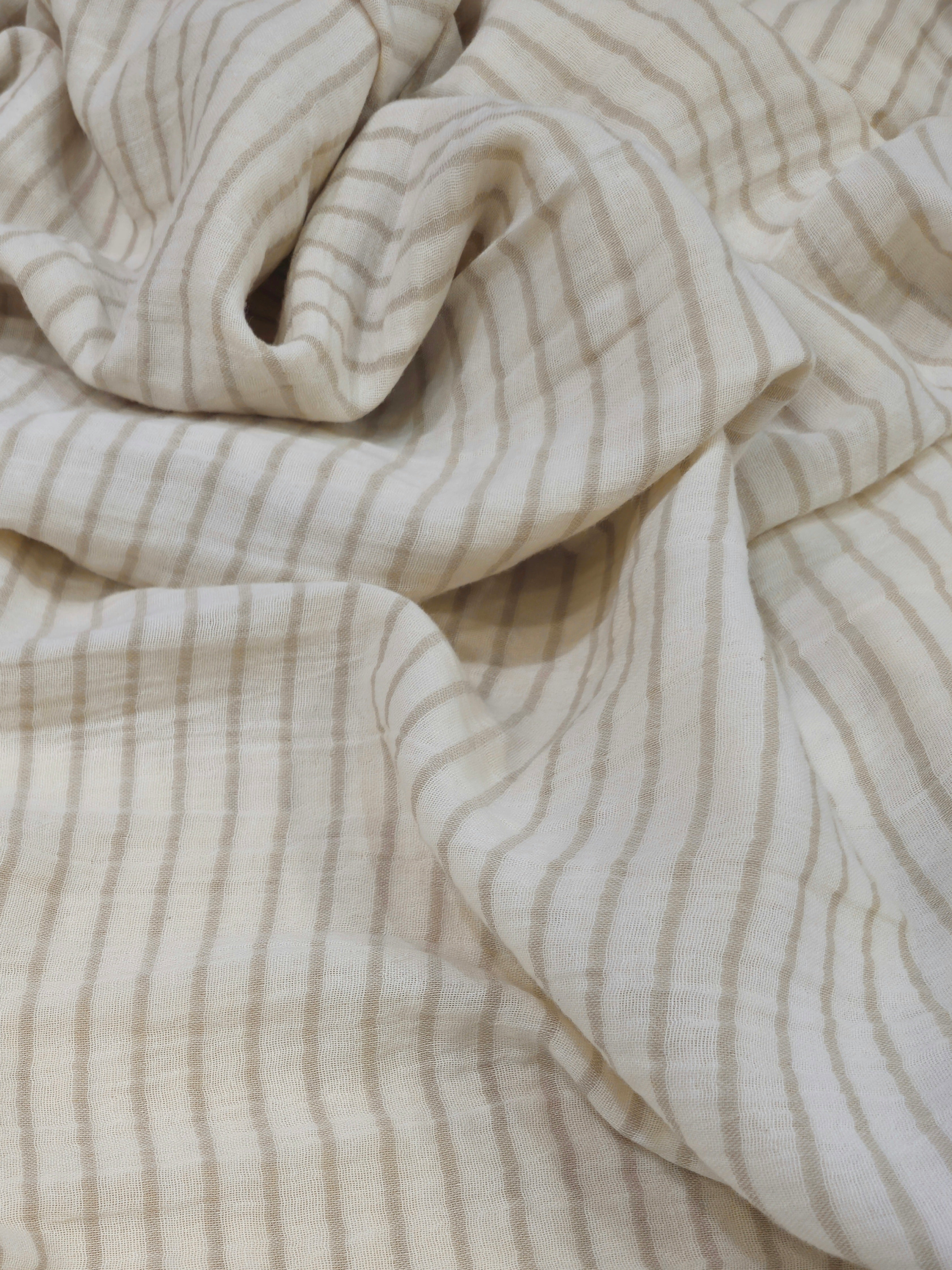 Narrow Striped 2-Ply Muslin