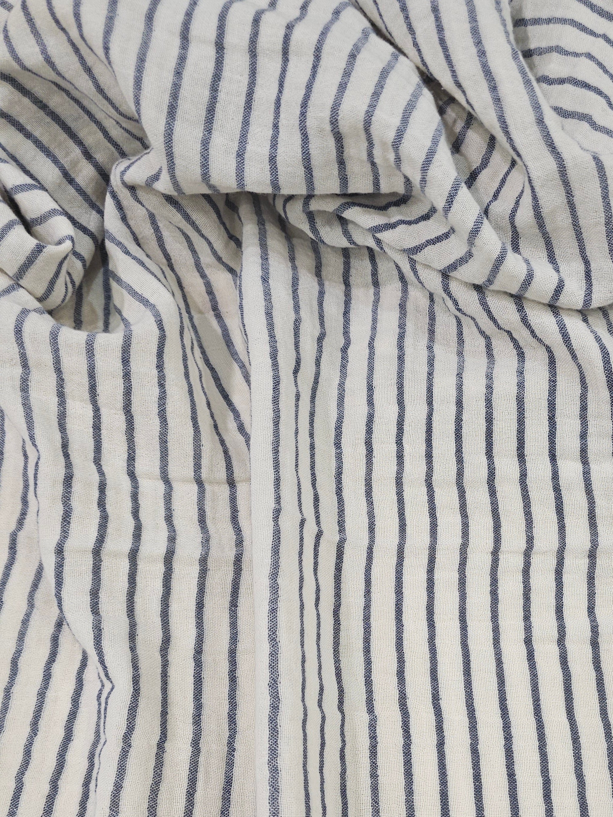 Narrow Striped 2-Ply Muslin